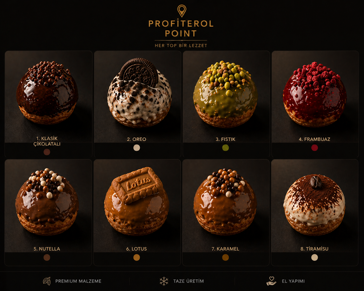 Profiterol Point — 8 flavors